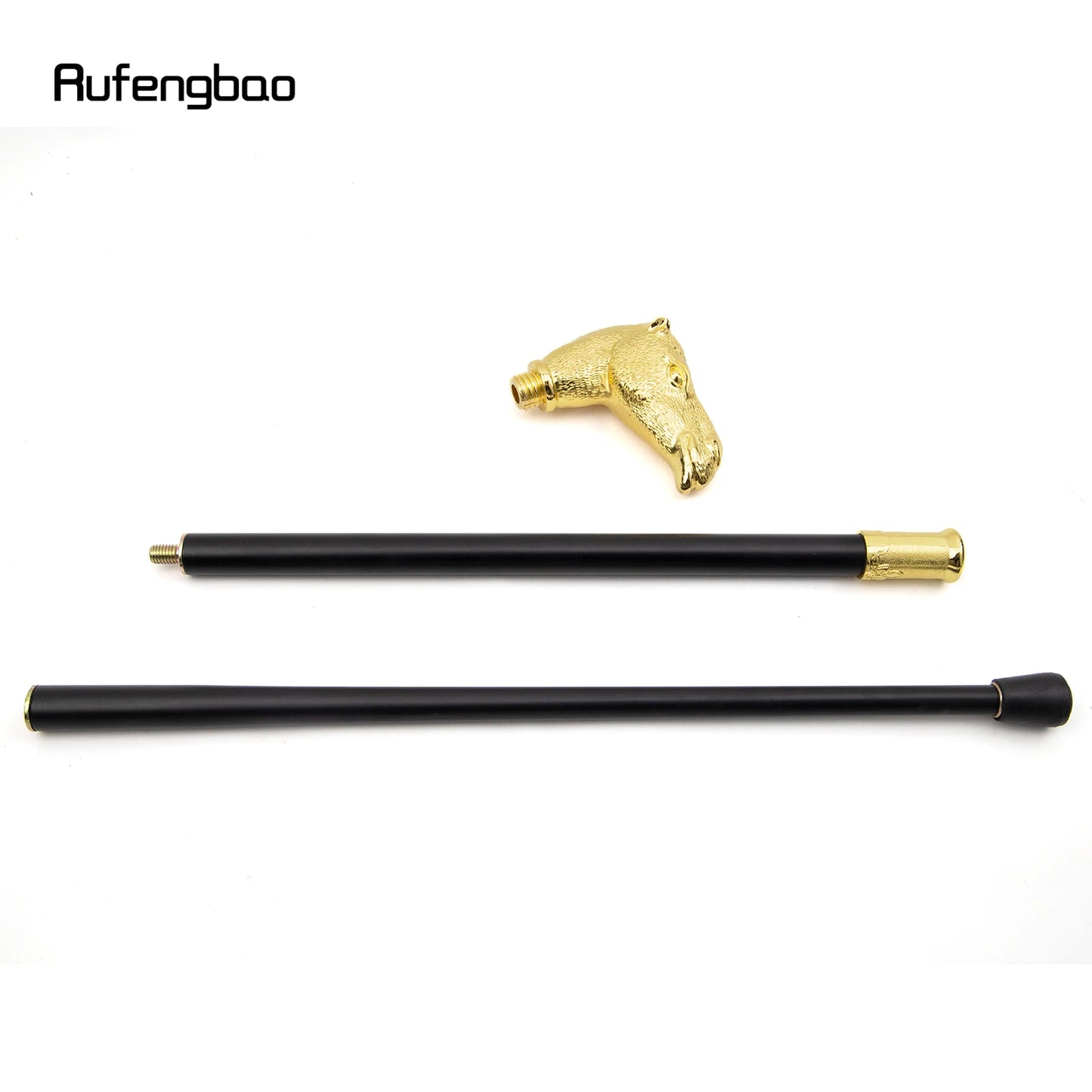 Golden Camel Head Walking Cane Fashion Walking Stick Gentleman Luxury Crosier Knob Walking Stick 93cm