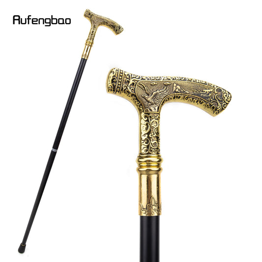 Gold Luxury Eagle Handle Walking Cane Fashion Decorative Walking Stick Gentleman Elegant Cosplay Cane Knob Crosier 90cm