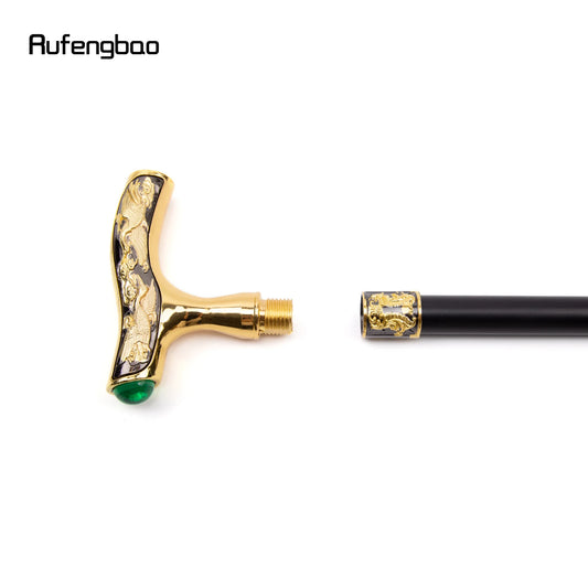 Crane Walking Cane Green Gemstone Fashion Decorative Walking Stick Gentleman Elegant Cosplay Cane Knob Crosier 93cm