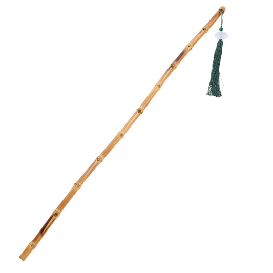 Cane Handmade Walking Stick Adjustable Length NonSlip Handle Foldable Design Rattan Trekking Pole Vintage