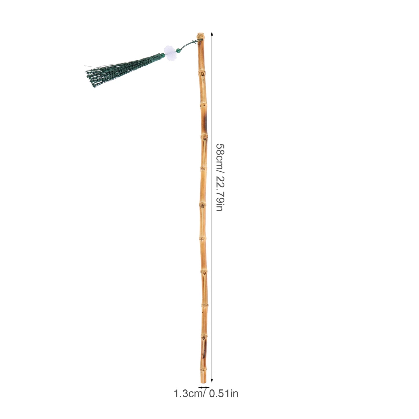 Cane Handmade Walking Stick Adjustable Length NonSlip Handle Foldable Design Rattan Trekking Pole Vintage